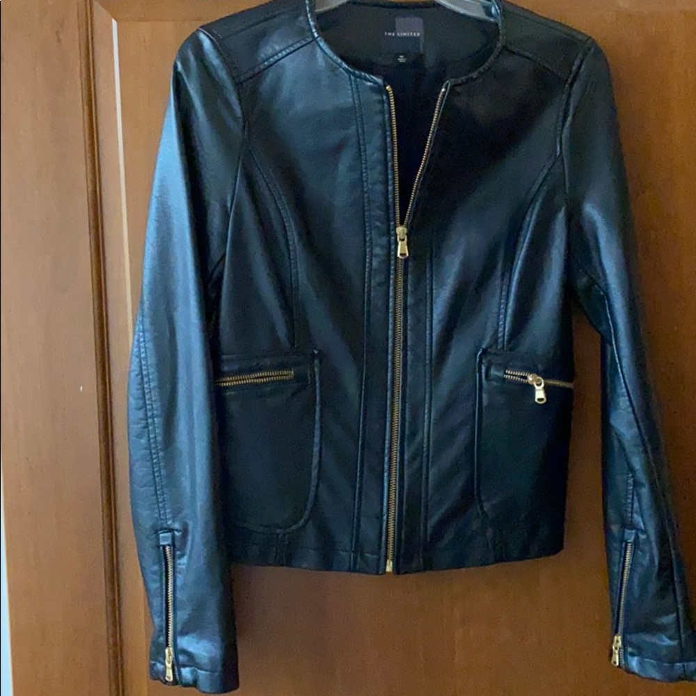 Limited black faux-leather jacket